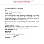 February 2025: Provision of academic scholarships to 27 orphans at Truth Foundation, michika, Adamawa state Nigeria.